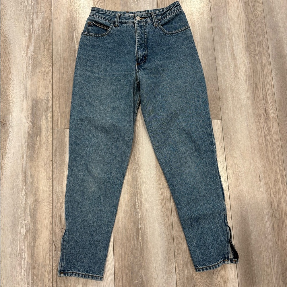 VTG Guess Georges Marciano High Waist Mom Style Ankle Zipper Jeans Size 29